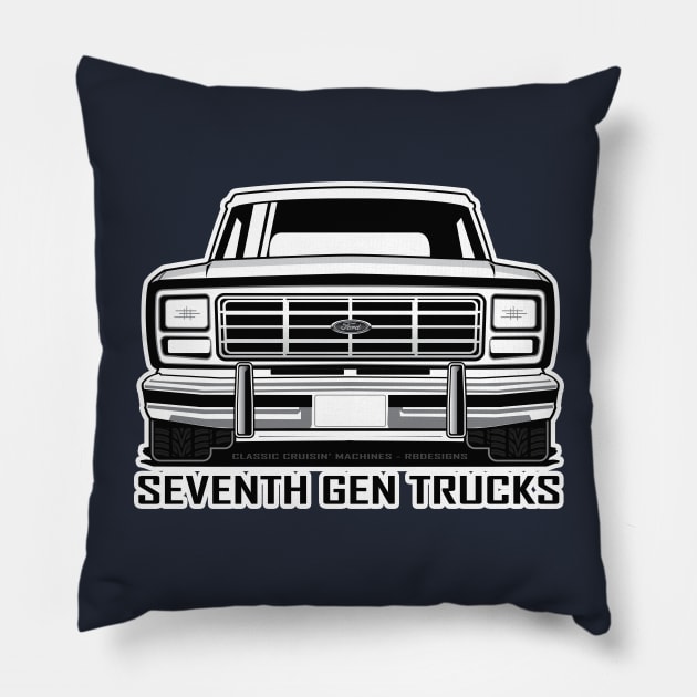 Seventh Gen Truck / Bullnose Grille 1980 - 1986 Pillow by RBDesigns