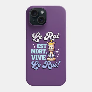 Le Roi est mort, Vive le roi - Vintage Chess King Phone Case