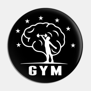 Gym in My Brain - Best Fitness Gifts - Funny Gym Pin