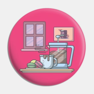 Breakfast time cartoon Pin