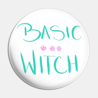 Basic Witch - Teal & Pink Pin