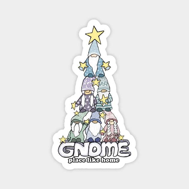 Gnome Place Like Home- pastel Magnet by BlueTiger