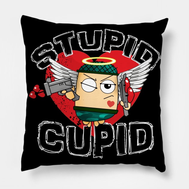 10 Stupid Cupid Vaalentines Pillow by ChuyDoesArt