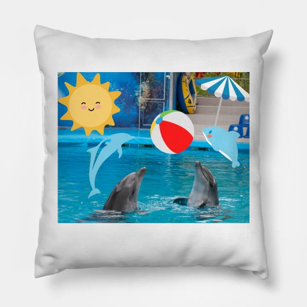 dolphin lover Pillow by ayoubShoop