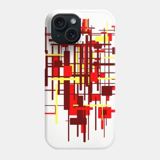 abstract architecture matric face Phone Case