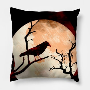 Black raven Pillow