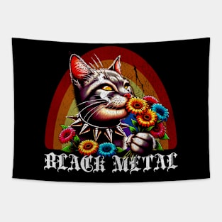 Black Metal Cat Tapestry