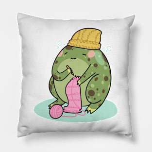 Crocheting Frog Pillow