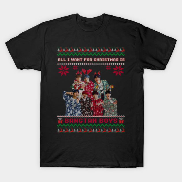 Army BTS Christmas - Ugly sweater Christmas funny Tee - Army Bts - T-Shirt