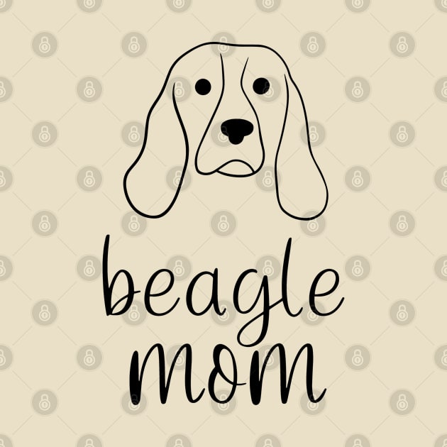 Beagle Mom Line Art by y2klementine