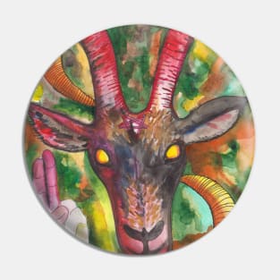 Occult satanic goat Baphomet Pin