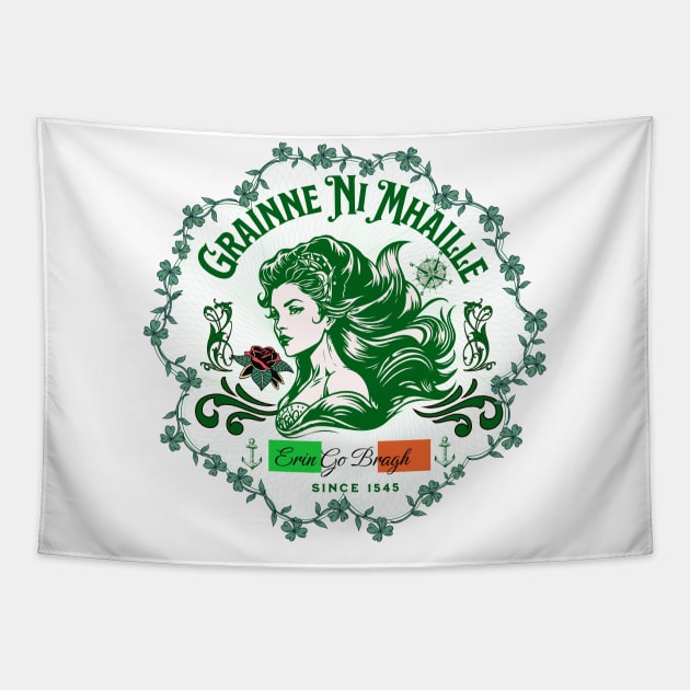 Grainne Ni Mhaille Shamrocks Tapestry by Bootylicious