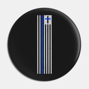 Blue Line Distressed Apparel Pin