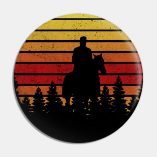 wild west horse rider American retro vintage Pin