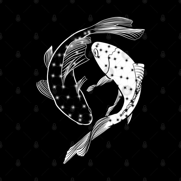 koi fish, japanese carps. Yin Yang by Kuchinska design