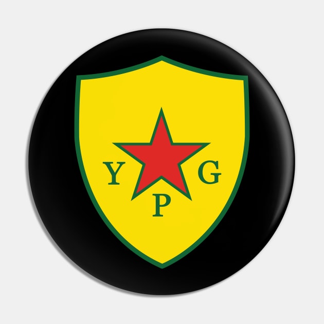 Kurdish YPG People's Protection Units Patch Pin by Beltschazar