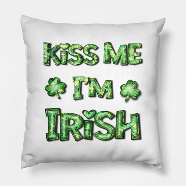 Kiss Me I’m Irish Pillow by Doggomuffin 