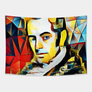 Washington Irving Abstract Portrait | Washington Irving Abstract Artwork 15 Tapestry