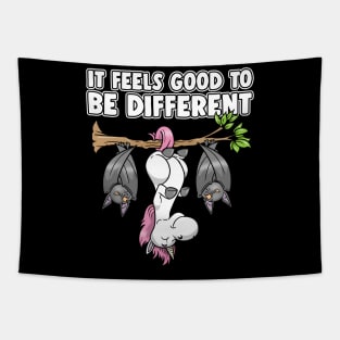 Unicorn Bat Fairytale It Feels Good To Be Different Tapestry