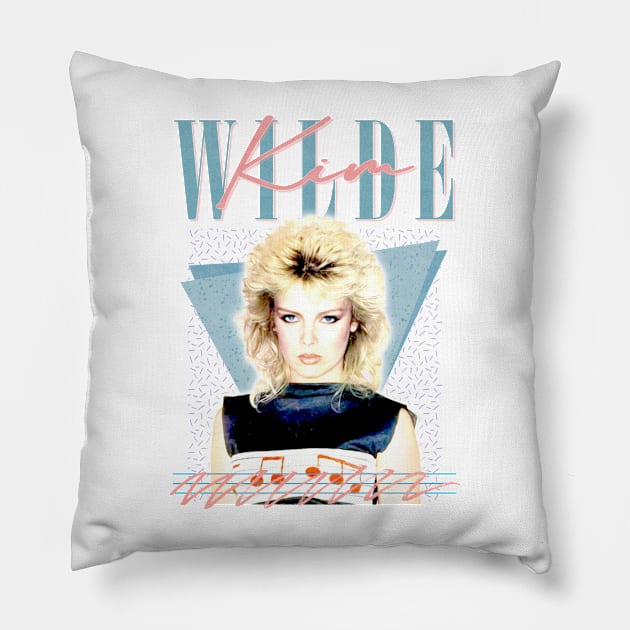 Kim Wilde / 80s Aesthetic Fan Art Design Pillow by DankFutura