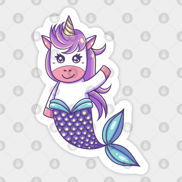 Mermaid Unicorn Mermaid Unicorn Princess Sticker Teepublic Show off your brand's personality with a custom mermaid logo designed just for you by a professional designer. mermaid unicorn