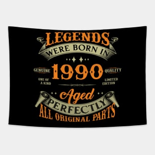 Legends Were Born In 1990 34th Birthday Tapestry