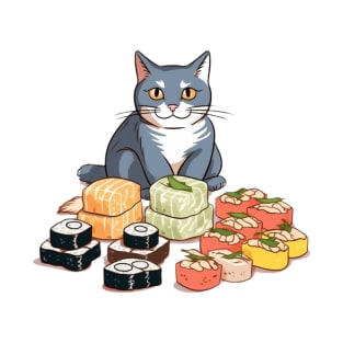 Sushi Cats: Adorably Purrfect T-Shirt for Cat and Sushi Lovers! T-Shirt