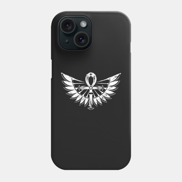 Ankh Painted Chalk ( White Ankh ) Phone Case by Blackmoon9