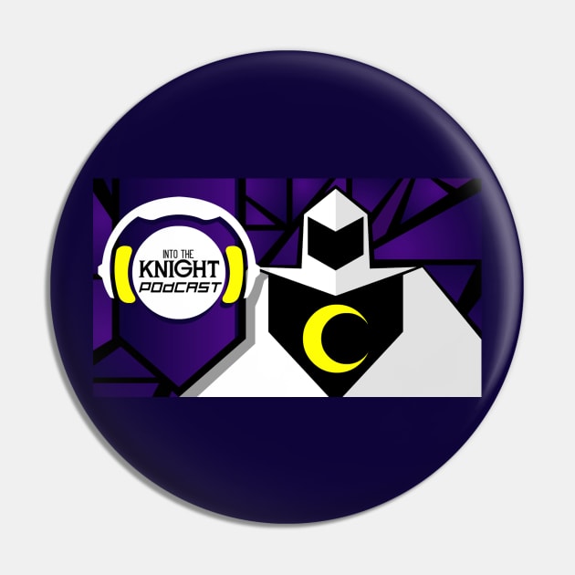 Into the Knight - Official Logo + Headphones Pin by Into the Knight - A Moon Knight Podcast