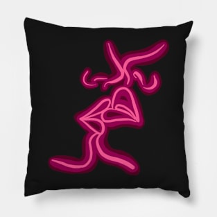 Neon Kiss - Plump Pink Pillow