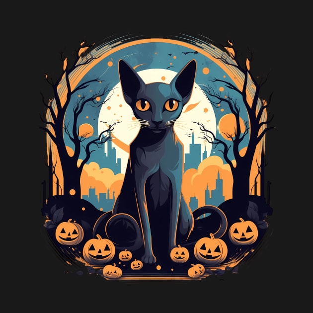 Oriental Shorthair Cat Halloween, Cat Lover by dukito