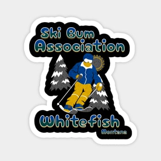 Ski the trees Ski Bum Association whitefish Montana chapter Magnet