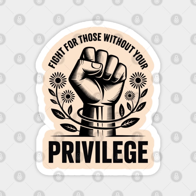 White-Privilege Magnet by Creatifly Graphic Tees