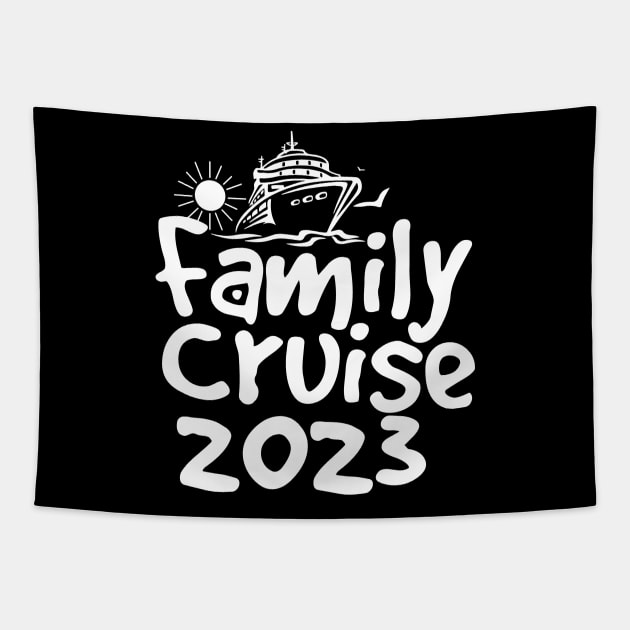 Funny Family vacation quote Tapestry by Monster Skizveuo