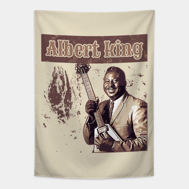 Albert King // Brown vintage Tapestry by Degiab