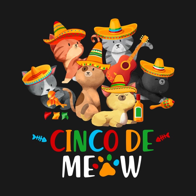 Cinco De Meow Cute Cat Cinco De Mayo by cruztdk5