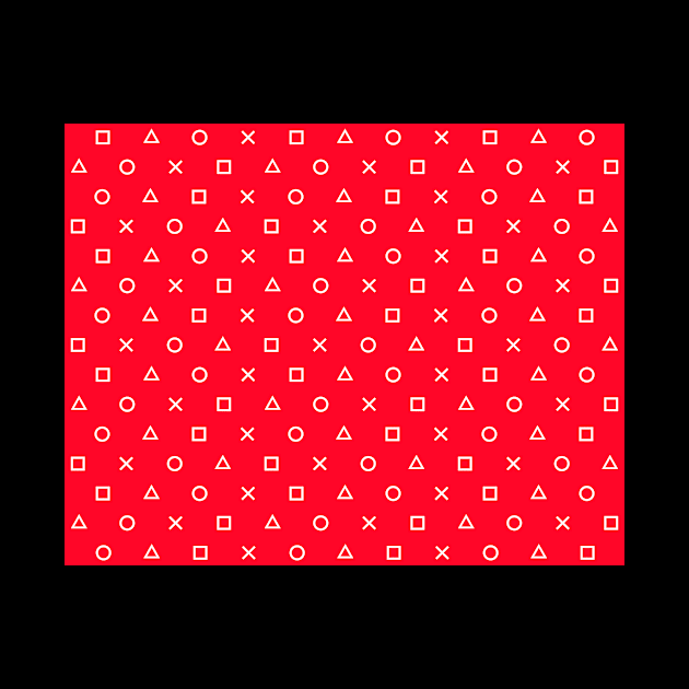 Play with Playstation Pattern (red) by XOOXOO