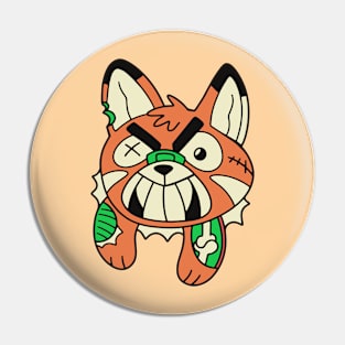 Cute Zombie Fox // Funny Halloween Animals Pin