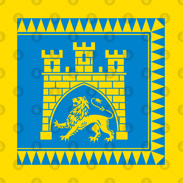 Flag of Lviv, Ukraine by brigadeiro