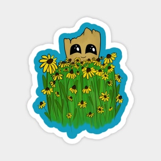 Groot and the Black-Eyed Susans Magnet