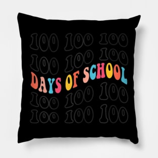 Groovy 100 Days of School  100th Day Of School Teacher Pillow