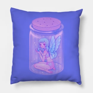 Butterfly, Fairy, Bottle, Anime, Digital Painting Pillow