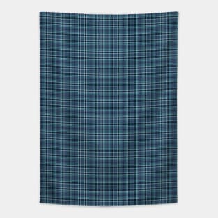 Bless Our Home Dark Blue Plaids 001#013 Tapestry