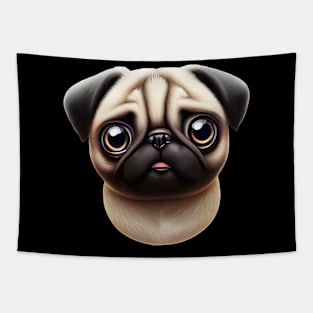 Captivating Pug Art Tapestry