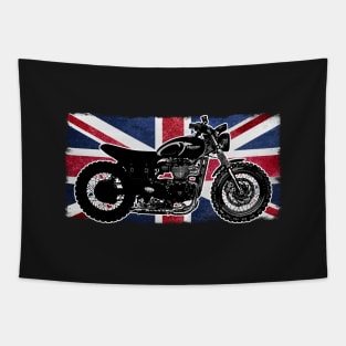 Triumph Custom Scrambler | British Flag | Muscle Bikes Scrambler Bikes Tapestry