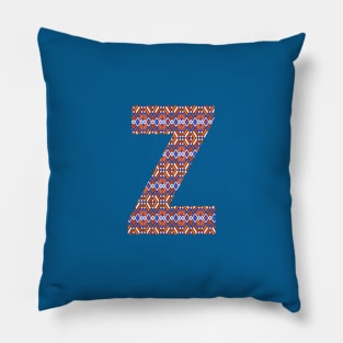 Monogram Letter Z- geometric pattern Pillow