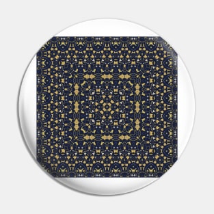 Bright square arabic ornate pattern Pin