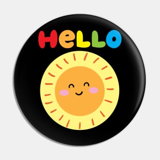 Rainbow Hello Sun Pin