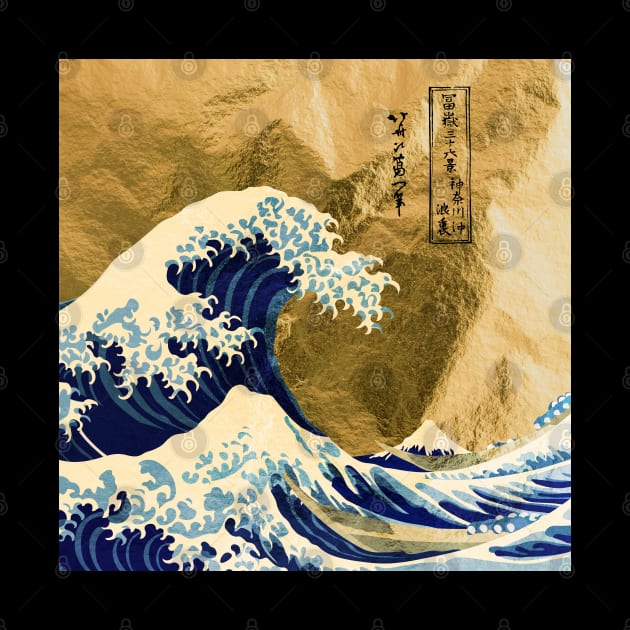 Golden Great Wave off Kanagawa by GreekTavern