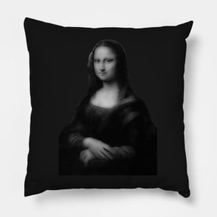 Mona Lisa - BW Pillow